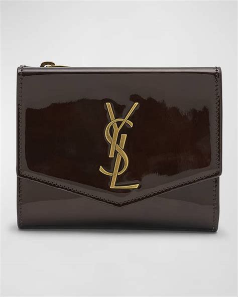 ysl patent wallet|UPTOWN Compact wallet in patent leather .